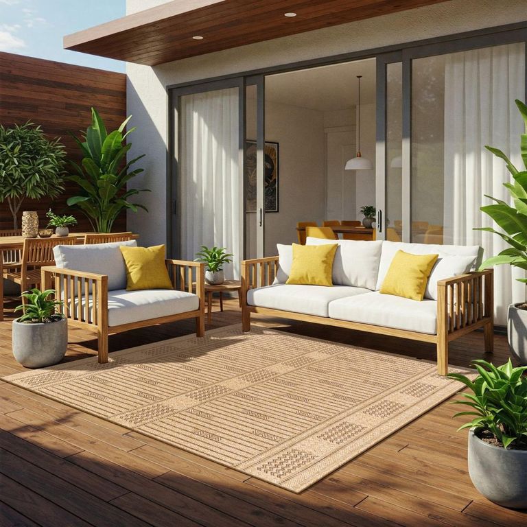 Mirage Rug - Jute Look - MGE2309 - Cottage Brown - Sizes Available