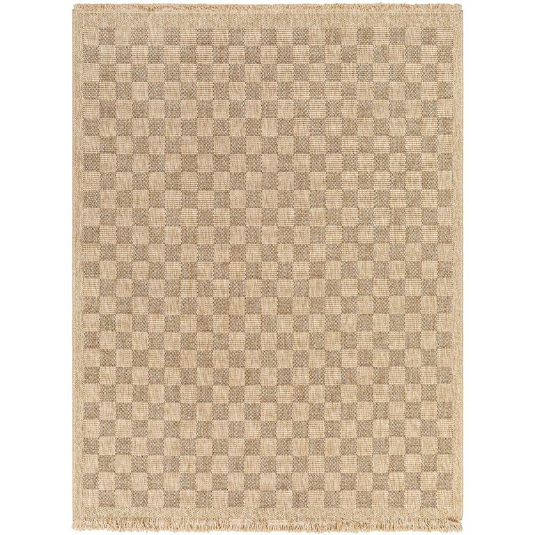 Mirage Rug - Jute Look Checkered - MGE2310 - Brown - Sizes Available