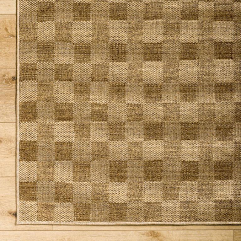 Pismo Rug - Beach Jute Checkered - PMB2310 - Brown - Sizes Available