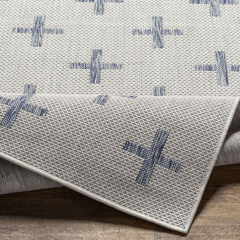 Tuareg Rug - TRG2358 - Ivory & Blue - Sizes Available