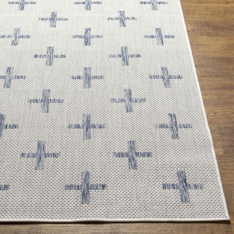 Tuareg Rug - TRG2358 - Ivory & Blue - Sizes Available