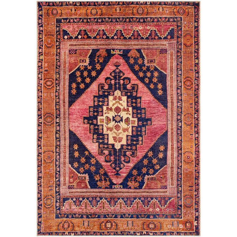 Amelie Rug - Machine Washable Vintage - AML2347 - Multicolour - Sizes Available