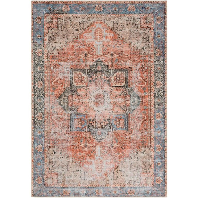 Amelie Rug - Machine Washable Vintage - AML2309 - Red - Sizes Available