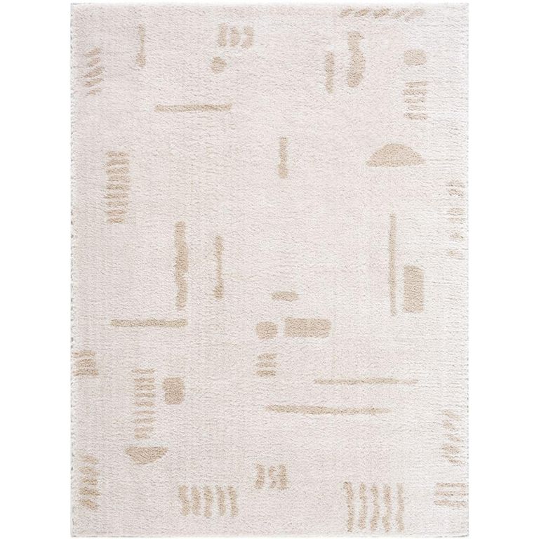 Fossay Rug - Machine Washable Modern Shaggy - FSG2301 - Beige - Sizes Available