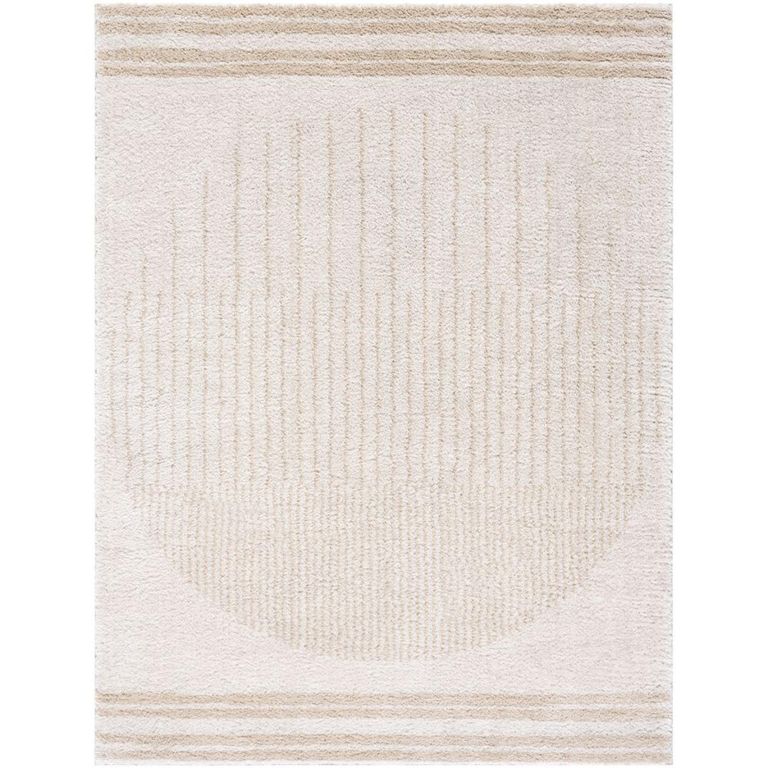 Fossay Rug - Machine Washable Modern Shaggy - FSG2306 - Beige - Sizes Available