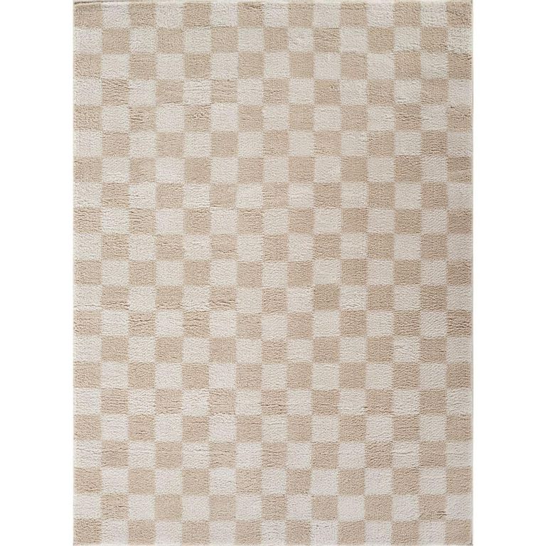 Fossay Rug - Machine Washable Modern Shaggy - FSG2329 - Beige - Sizes Available