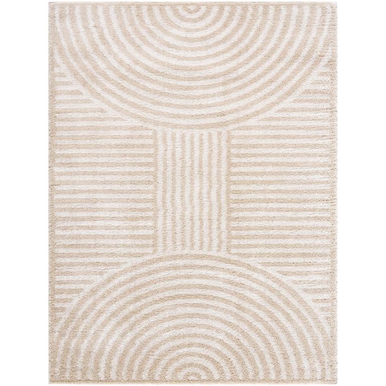 Fossay Rug - Machine Washable Modern Shaggy - FSG2332 - Beige - Sizes Available