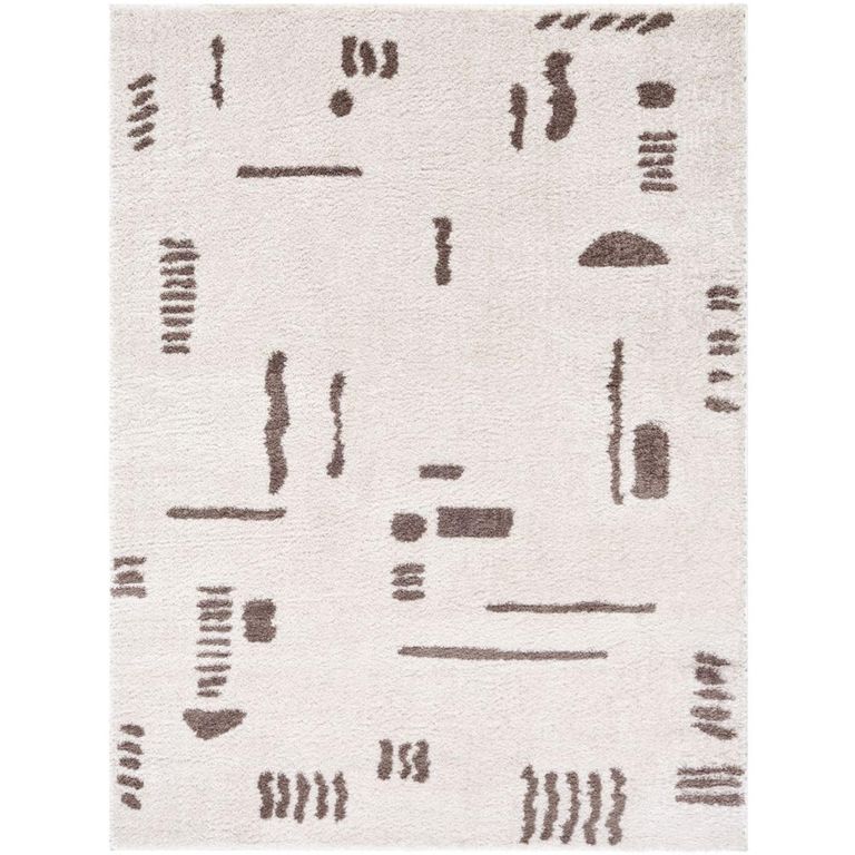 Fossay Rug - Machine Washable Modern Shaggy - FSG2300 - Ivory - Sizes Available
