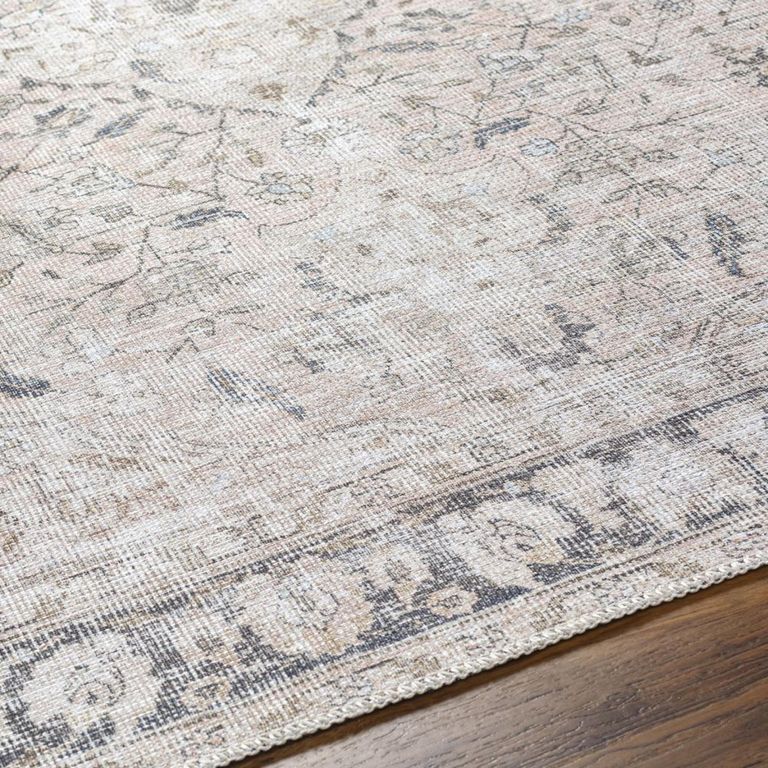 Amelie Rug - Machine Washable Traditional Boho - AML2386 - Blush Light Grey - Sizes Available