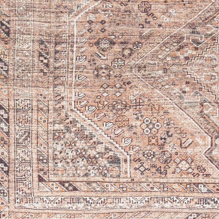 Amelie Rug - Machine Washable Traditional Boho - AML2384 - Cider Orange - Sizes Available
