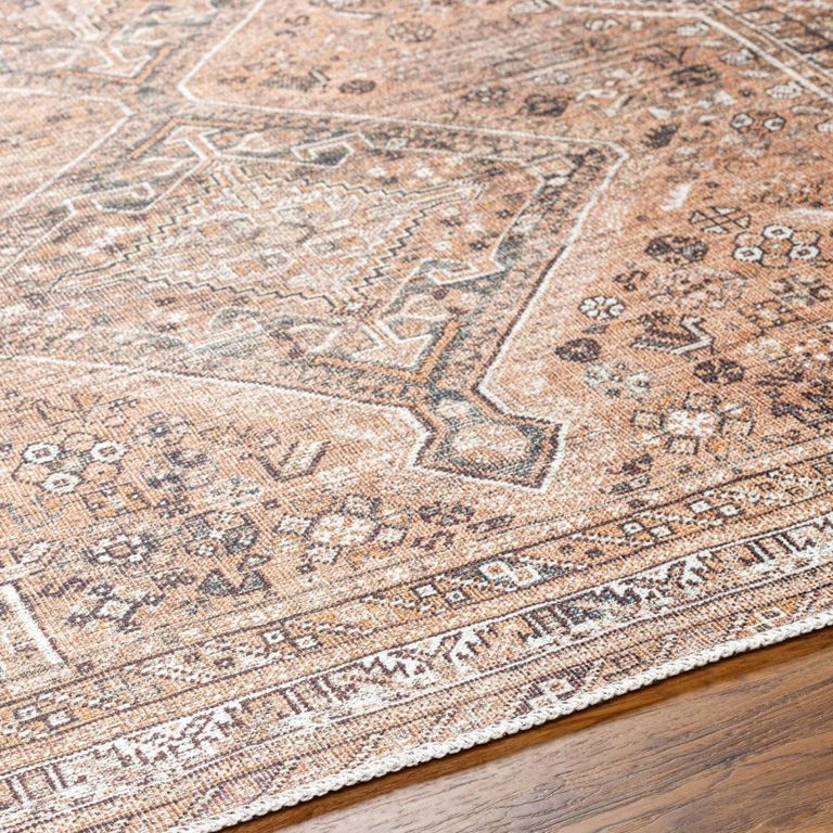 Amelie Rug - Machine Washable Traditional Boho - AML2384 - Cider Orange - Sizes Available