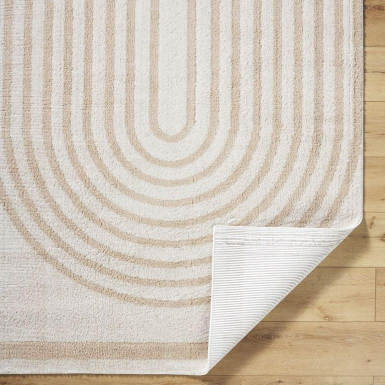 Fossay Rug - Machine Washable Modern Shaggy - FSG2311 - Beige - Sizes Available