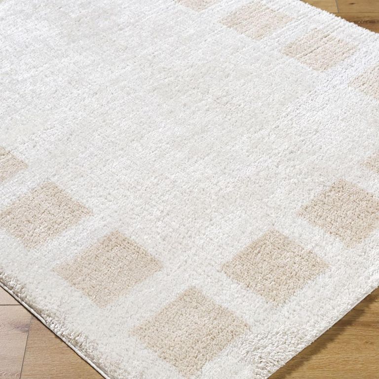 Fossay Rug - Machine Washable Modern Shaggy - FSG2314 - Beige - Sizes Available