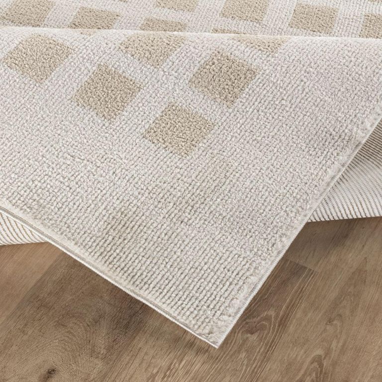 Fossay Rug - Machine Washable Modern Shaggy - FSG2319 - Beige - Sizes Available