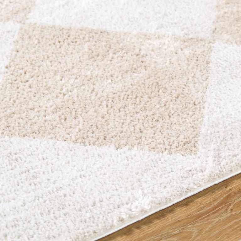 Fossay Rug - Machine Washable Modern Shaggy - FSG2324 - Beige - Sizes Available
