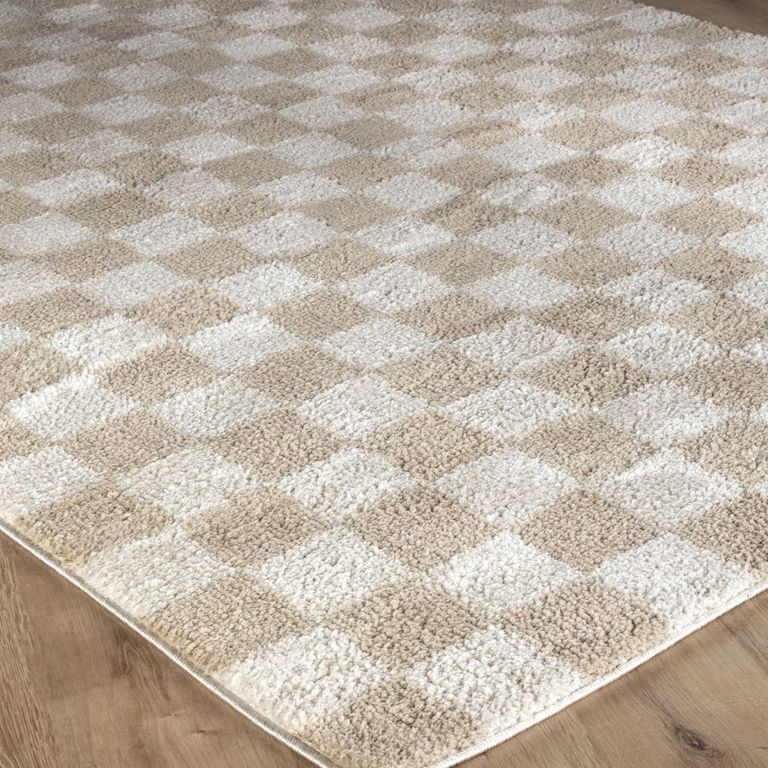 Fossay Rug - Machine Washable Modern Shaggy - FSG2329 - Beige - Sizes Available