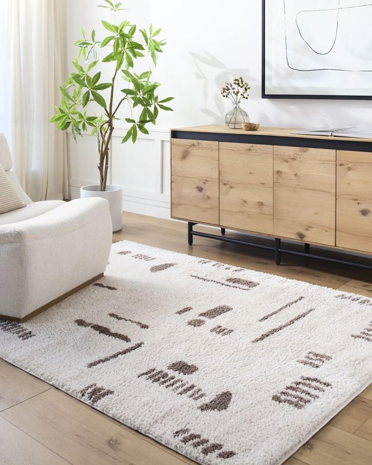 Fossay Rug - Machine Washable Modern Shaggy - FSG2300 - Ivory - Sizes Available
