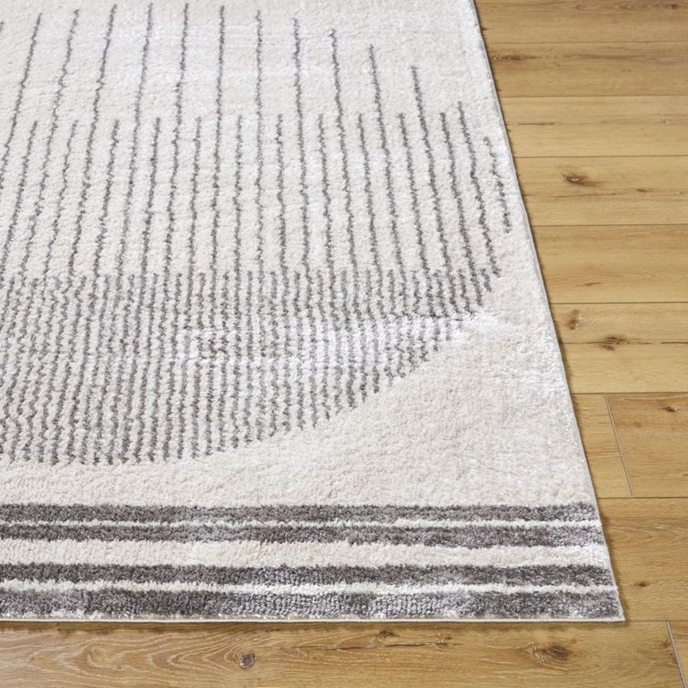 Fossay Rug - Machine Washable Modern Shaggy - FSG2308 - Ivory & Charcoal - Sizes Available
