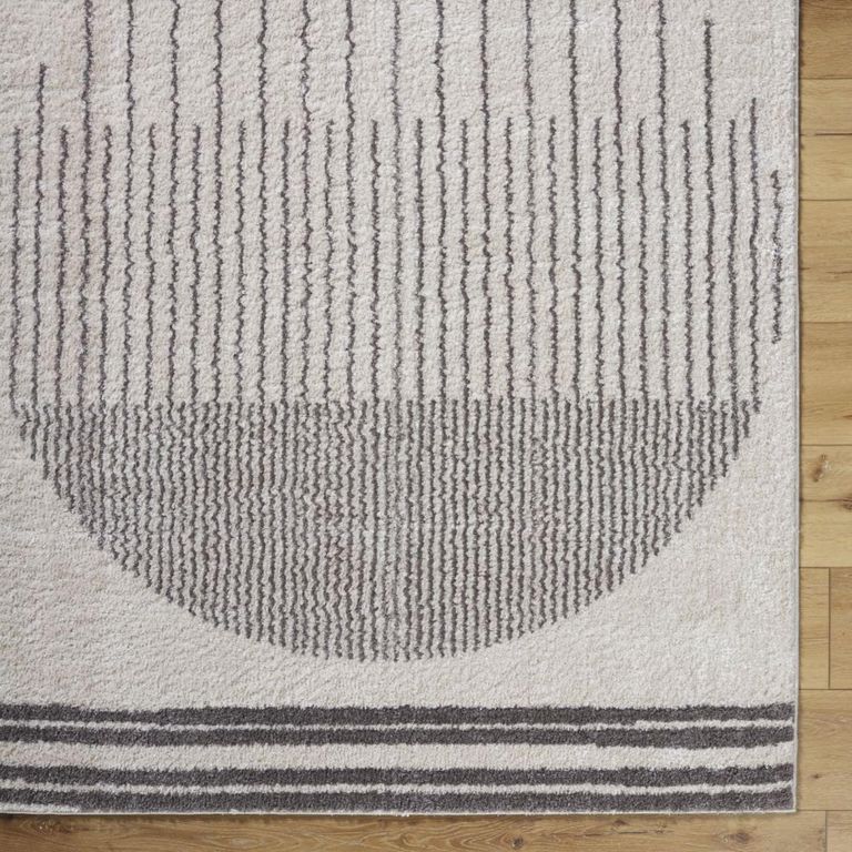 Fossay Rug - Machine Washable Modern Shaggy - FSG2308 - Ivory & Charcoal - Sizes Available