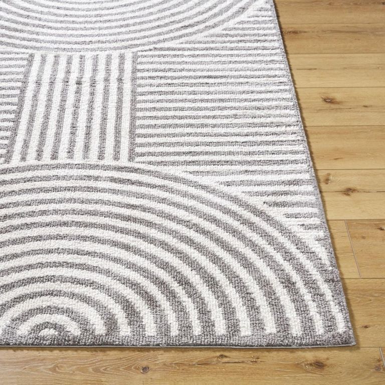 Fossay Rug - Machine Washable Modern Shaggy - FSG2334 - Ivory & Charcoal - Sizes Available