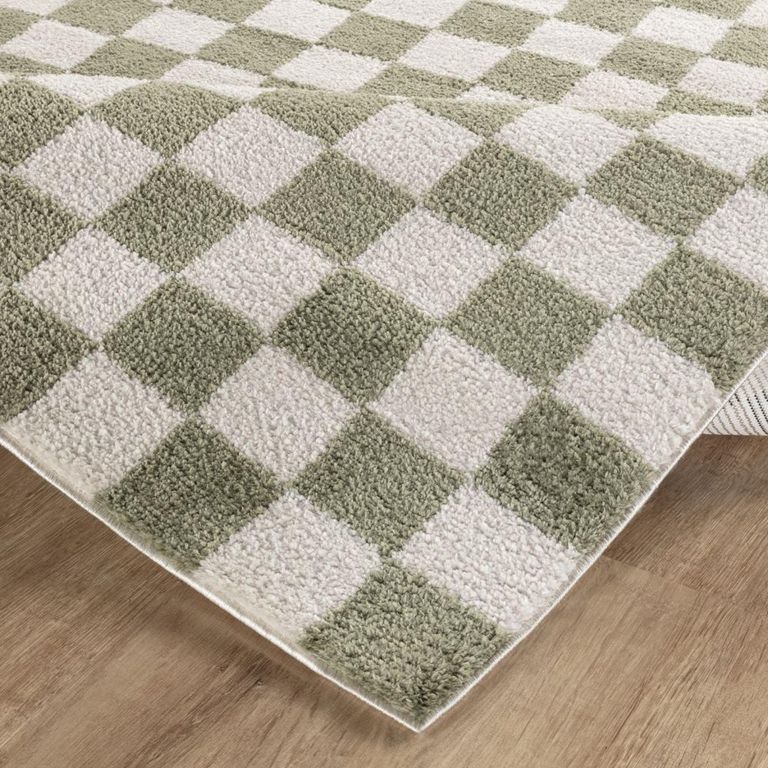 Fossay Rug - Machine Washable Modern Shaggy - FSG2330 - Ivory & Green - Sizes Available