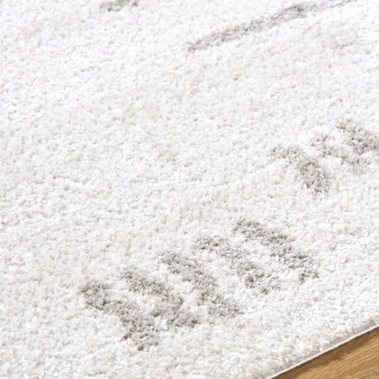 Fossay Rug - Machine Washable Modern Shaggy - FSG2304 - Medium Ivory & Grey - Sizes Available