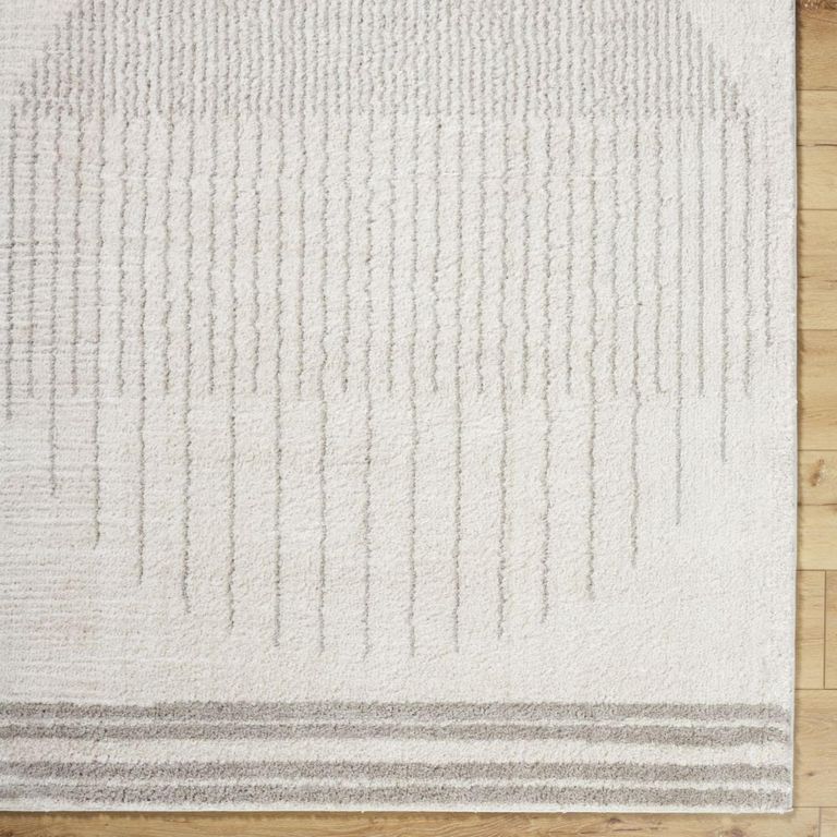 Fossay Rug - Machine Washable Modern Shaggy - FSG2309 - Medium Ivory & Grey - Sizes Available