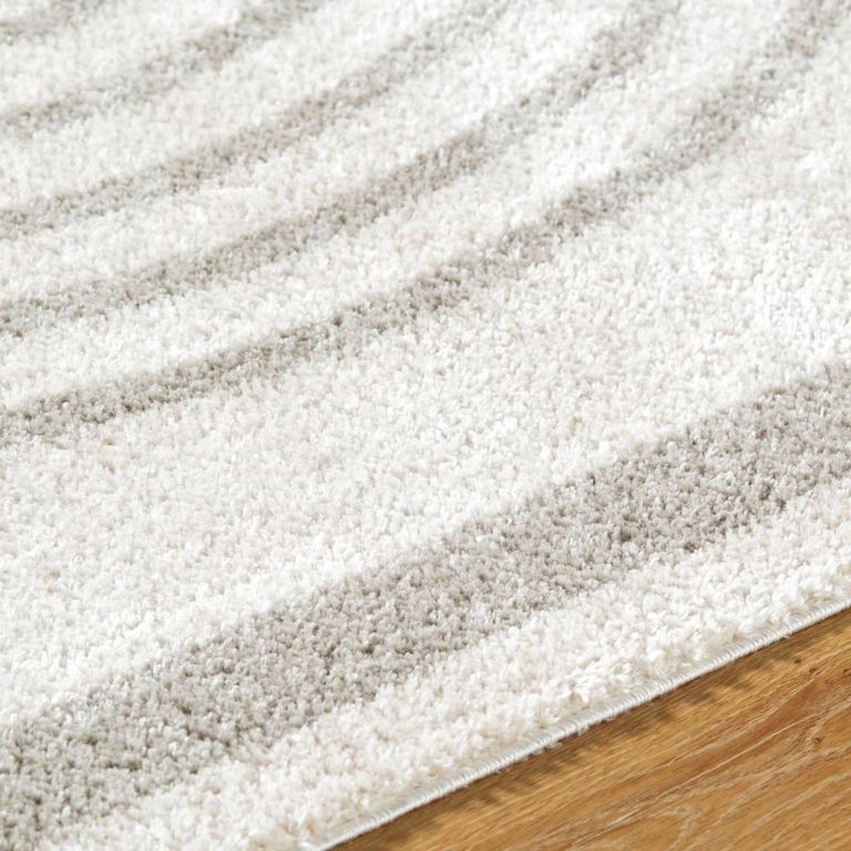 Fossay Rug - Machine Washable Modern Shaggy - FSG2313 - Medium Ivory & Grey - Sizes Available