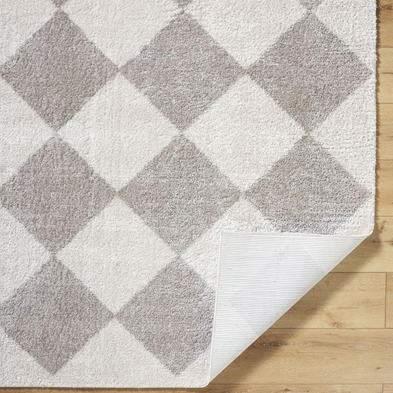 Fossay Rug - Machine Washable Modern Shaggy - FSG2327 - Medium Ivory & Grey - Sizes Available