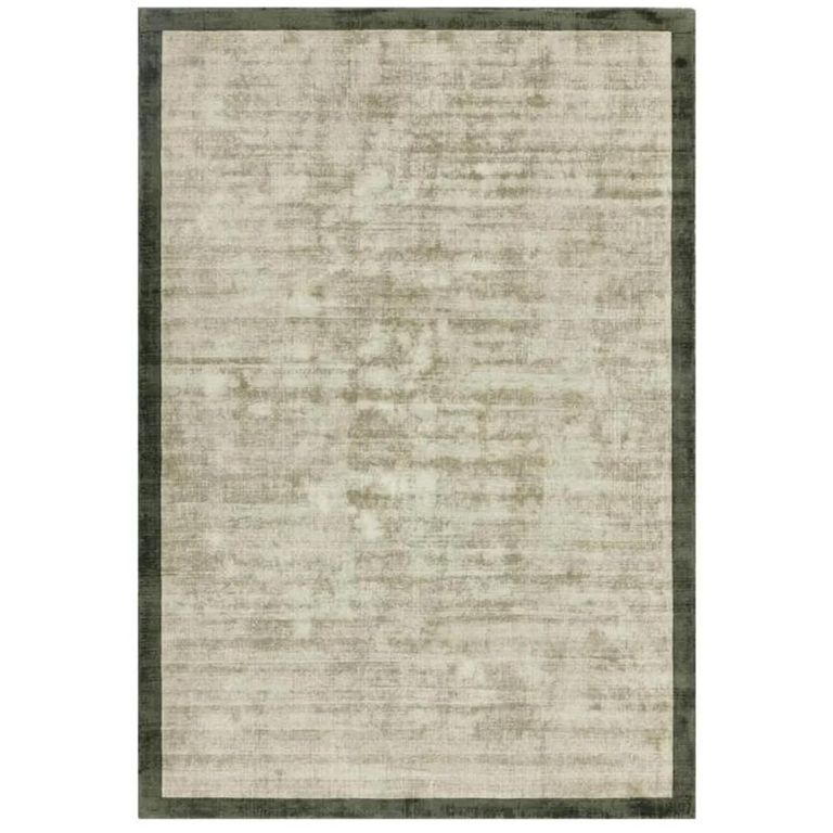 Clearance - Contemporary Plain Blade Rug - Border 05 - Sage Olive - Sizes Available - FSS16590