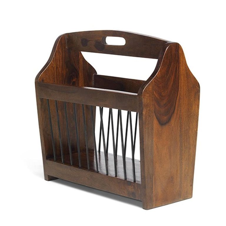 Cube Sheesham Magazine Rack