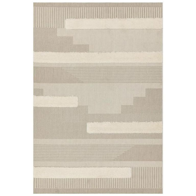 Clearance - Easy Monty Rug - 80cm x 150cm - Geometric - MN06 - Natural and Cream - FSS16539