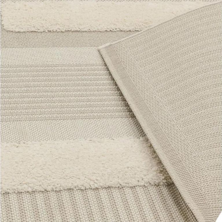 Clearance - Easy Monty Rug - 80cm x 150cm - Geometric - MN06 - Natural and Cream - FSS16539