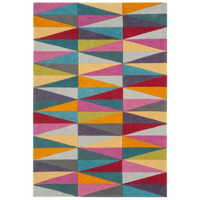 Clearance - Contemporary Design Funk Rug - 140cm x 200cm - Triangles 08 - Multi Colour - FSS16475