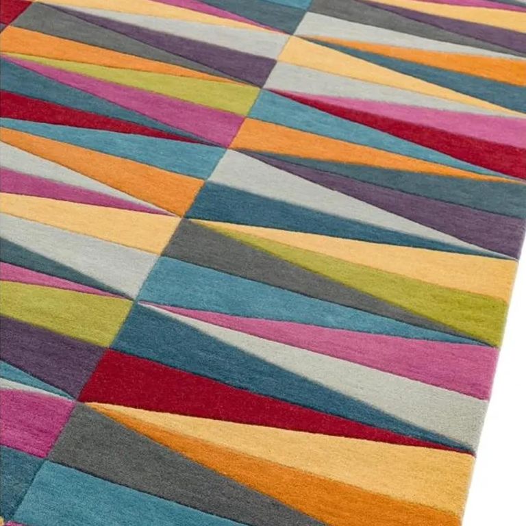 Clearance - Contemporary Design Funk Rug - 140cm x 200cm - Triangles 08 - Multi Colour - FSS16475