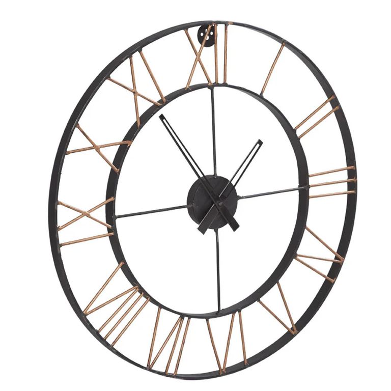 Lincoln Wall Clock - Round - Skeleton - BLincolnk Metal