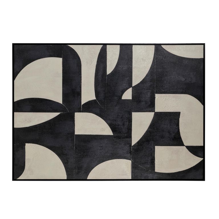 Splendor Wall Art - Beige and Black