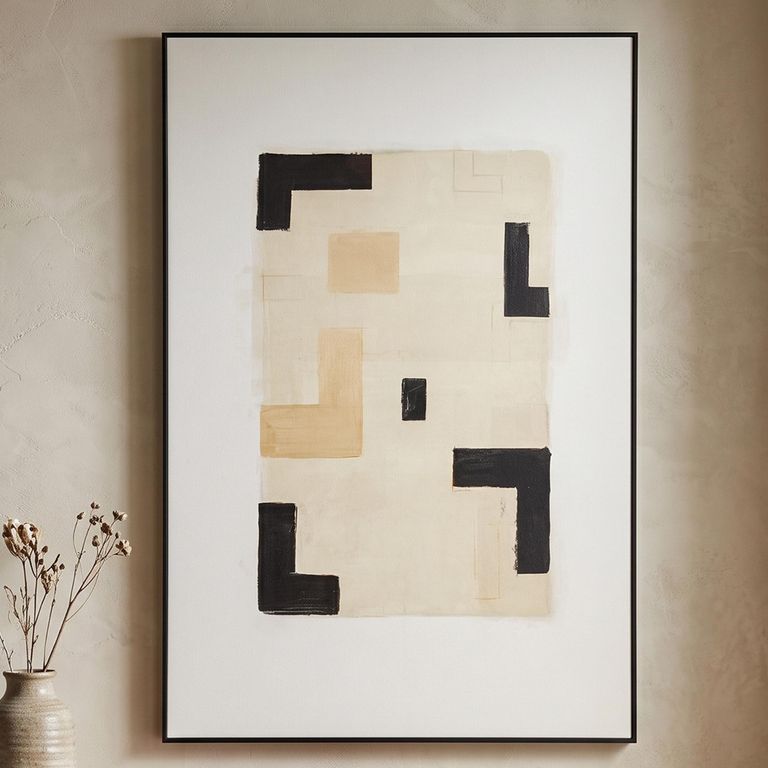 Vortex Wall Art - Beige - Left