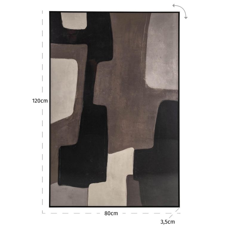 Mirage Wall Art - Brown - Left