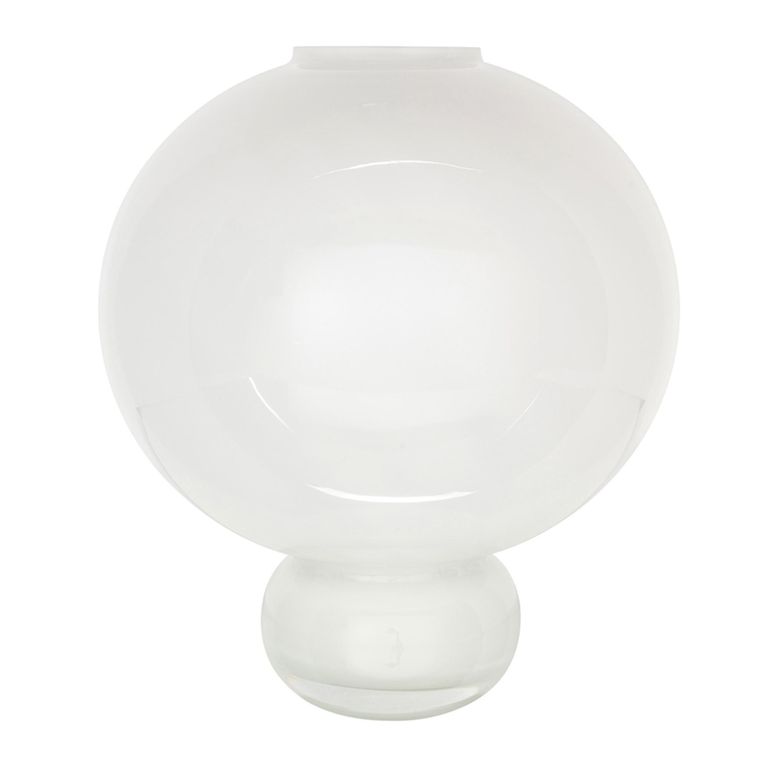 Mireva Vase - Round - White - Glass