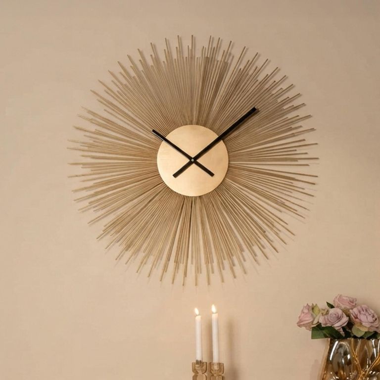 Chasin Wall Clock - Round - Gold - Metal