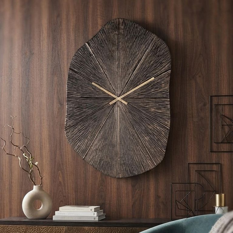 Livine Wall Clock - Abstract - Bronze - Aluminium
