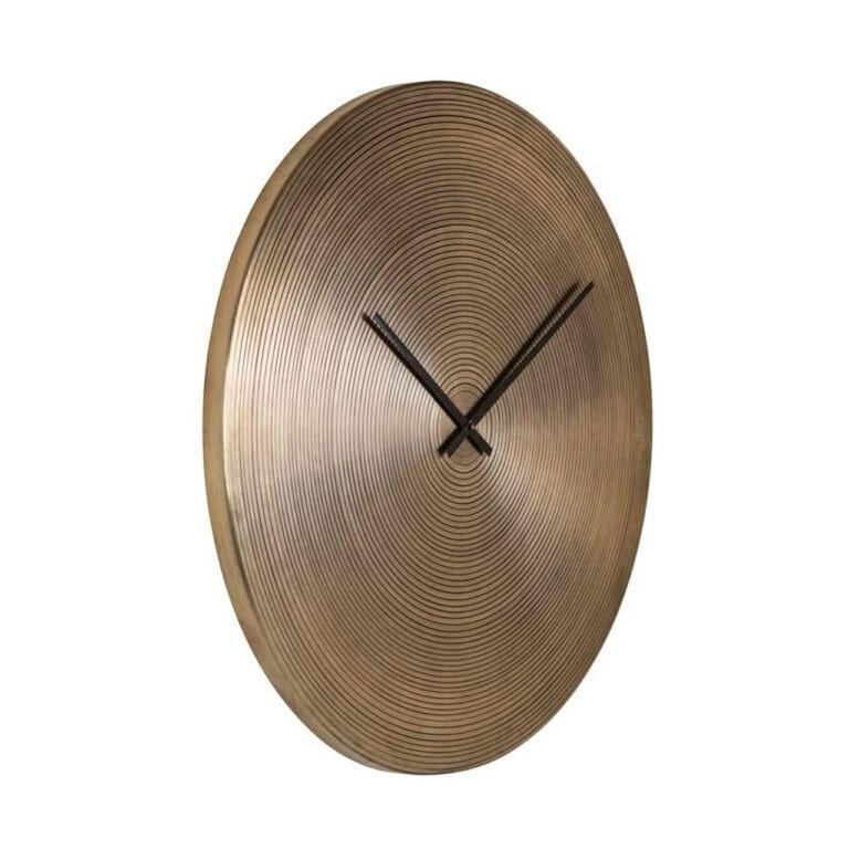 Aden Wall Clock - Round - Gold - Metal