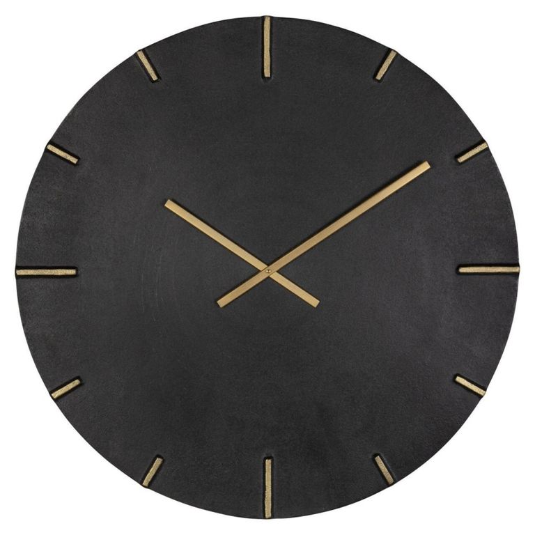 Bilal Wall Clock - Round - Black and Gold - Aluminium