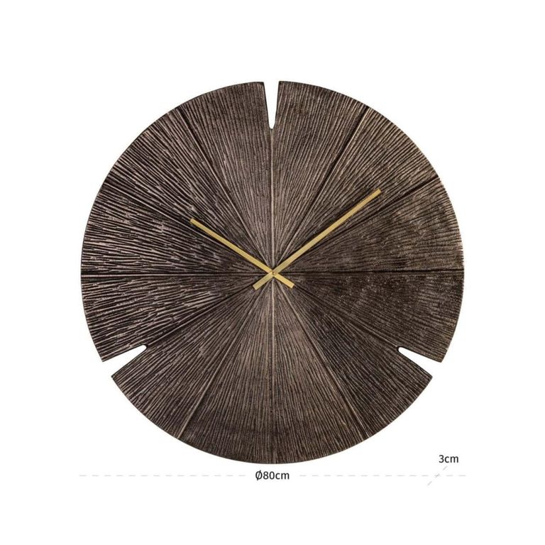 Blaise Wall Clock - Round - Bronze - Aluminium