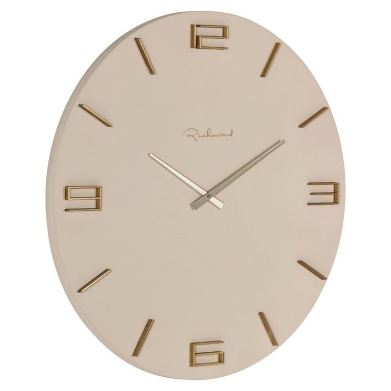 Byram Wall Clock - Round - Tapioca - Metal