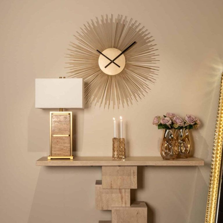 Chasin Wall Clock - Round - Gold - Metal