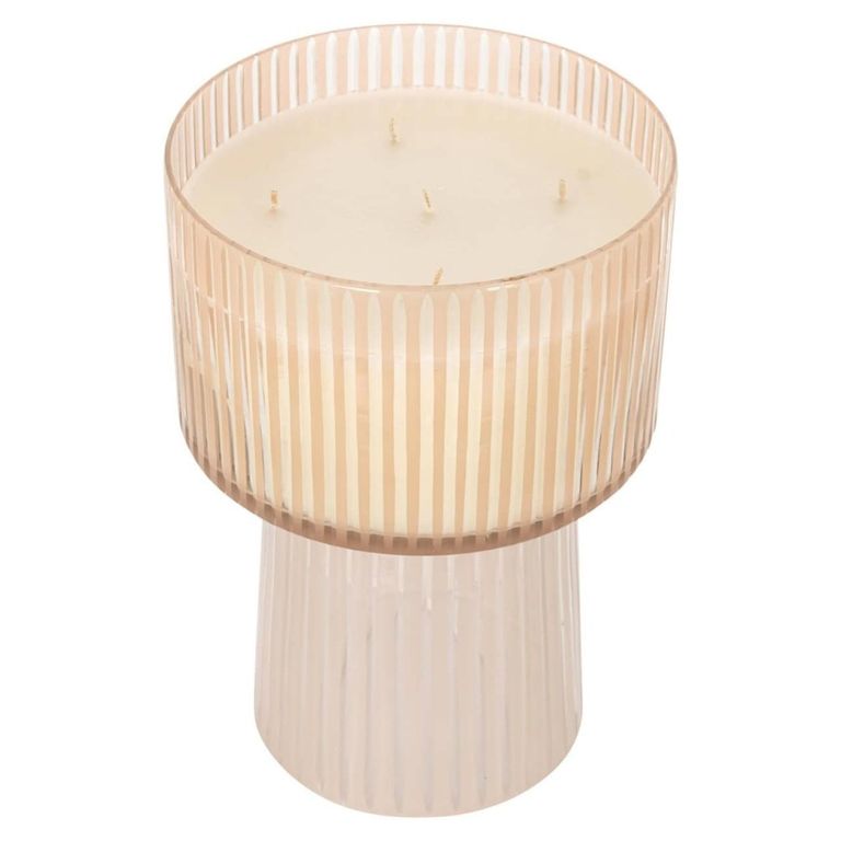 Daily Candle Holder - Clear - Glass and Wax
