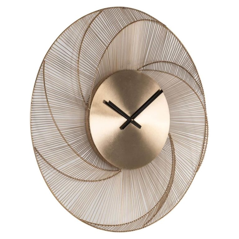 Denver Wall Clock - Round - Gold - Metal