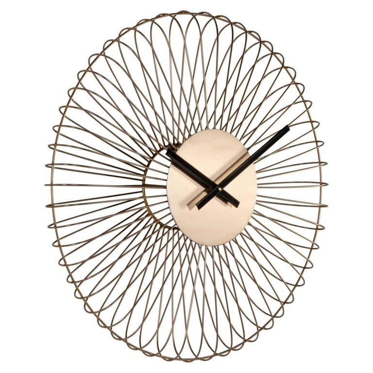Wirle Wall Clock - Round - Gold - Metal